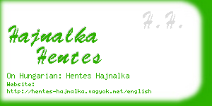 hajnalka hentes business card